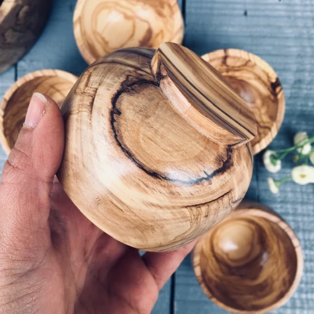 کاسه آجیل خوری چوبی کد 077 — تصویر ۴