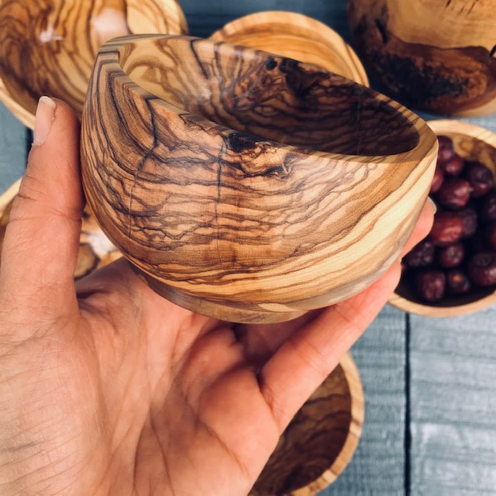 کاسه آجیل خوری چوبی کد 075 — تصویر ۳