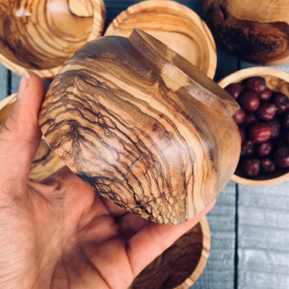 کاسه آجیل خوری چوبی کد 075 — تصویر ۴