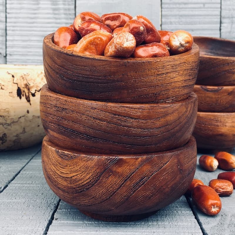 کاسه آجیل خوری چوبی کد 050