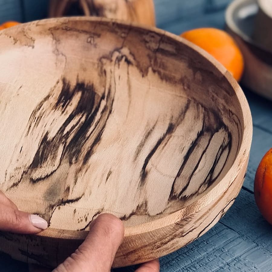 کاسه چوبی چنار کد 030 — تصویر ۳