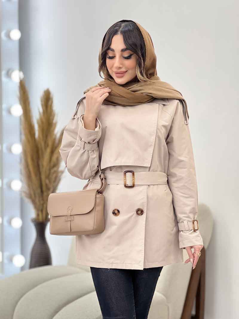 بارانی ژیله دار ربکا کد 5720 — تصویر ۶