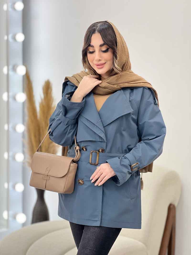 بارانی ژیله دار ربکا کد 5720 — تصویر ۷