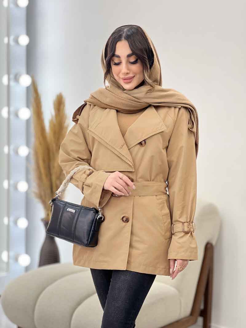 بارانی ژیله دار ربکا کد 5720 — تصویر ۲