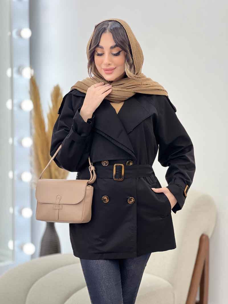 بارانی ژیله دار ربکا کد 5720 — تصویر ۸