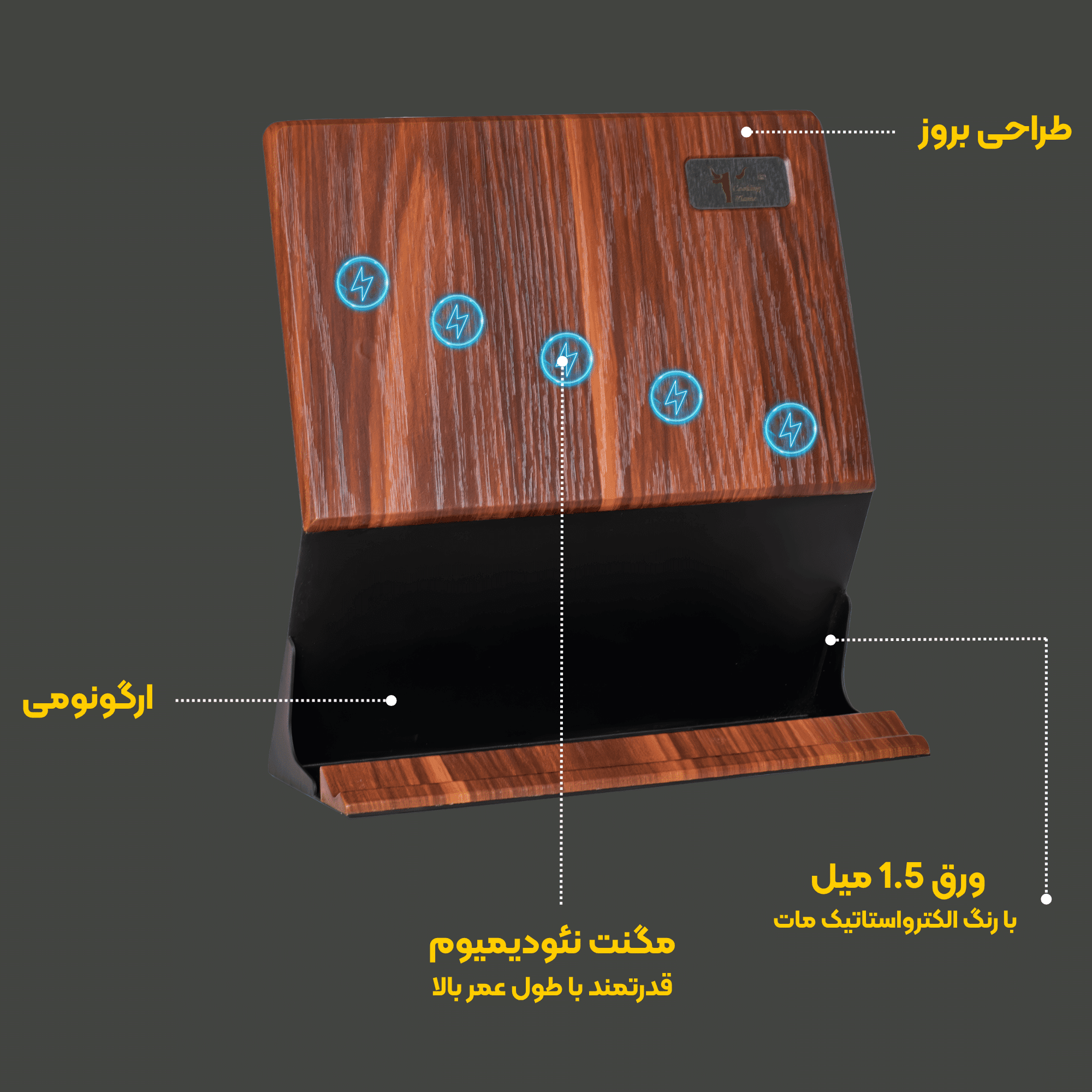 استند چاقو مغناطیسی کوکینگ فلیم — تصویر ۴