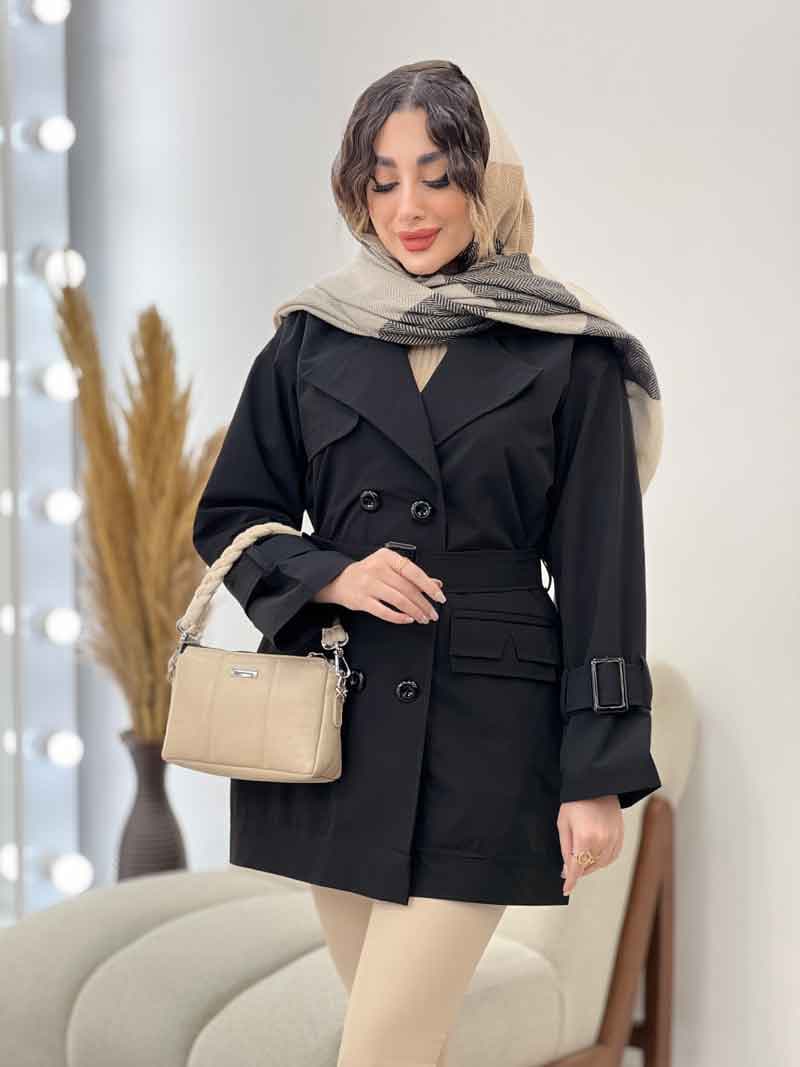بارانی سر جیب دوبله هلنا کد 5676 — تصویر ۶