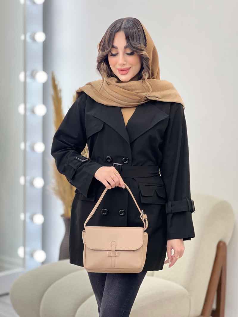 بارانی سرجیب دوبل ژیله دار کد 5608 — تصویر ۸