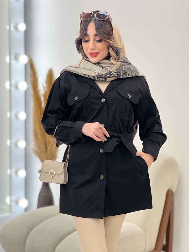 بارانی جیب پیله کامیلا کد 5547 — تصویر ۵