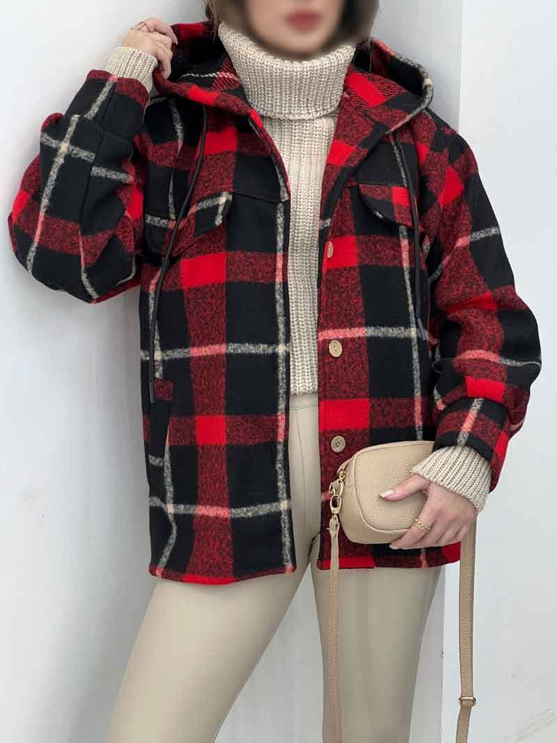 شکت چهارخونه کلاهدار پینار کد 5617 — تصویر ۸