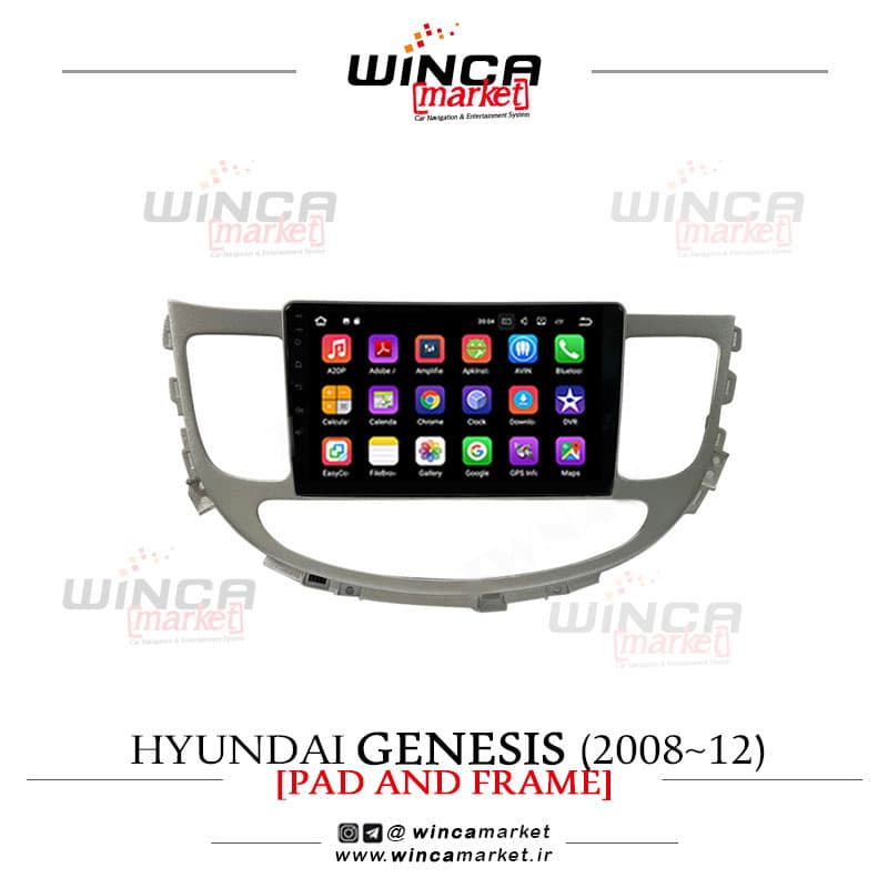 مانیتور هیوندای جنسیس سدان 2008-2012 فابریک اندروید برند وینکا WINCA سری H