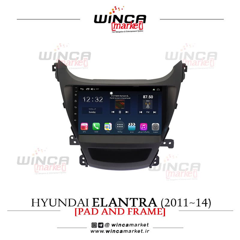 مانیتور هیوندای النترا 2011-14 فابریک اندروید برند وینکا WINCA سری H