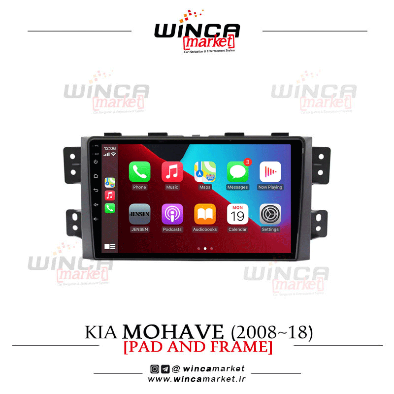 مانیتور اندروید کیا موهاوی 2008-18 سری M200 اپل کارپلی
