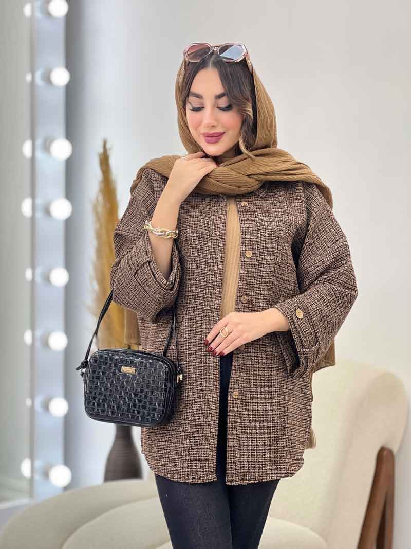 مانتو پائیزه جیب پیله کد 5458 — تصویر ۲