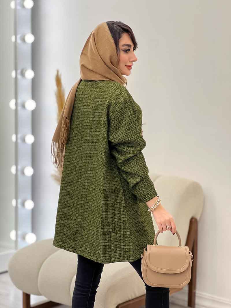 مانتو پاییزه جلو باز دو جیب کد 5456 — تصویر ۷