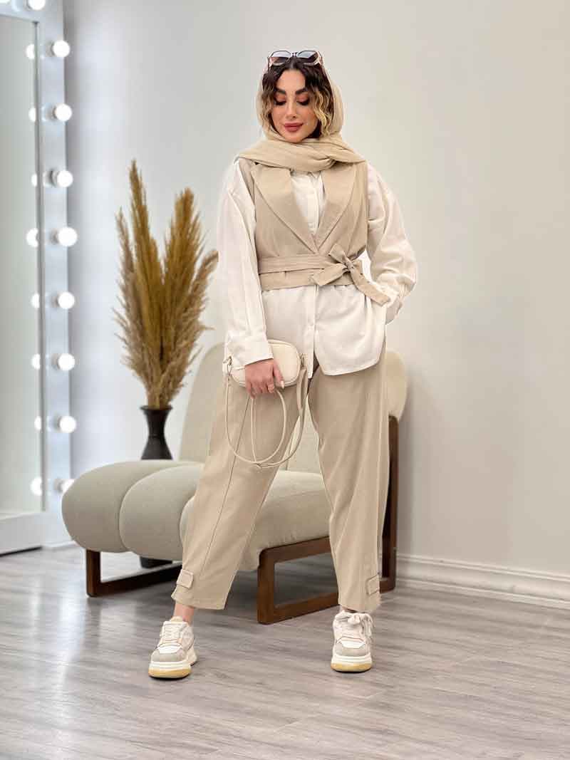ست سه تکه جلیقه و شلوار کد 4844 — تصویر ۳