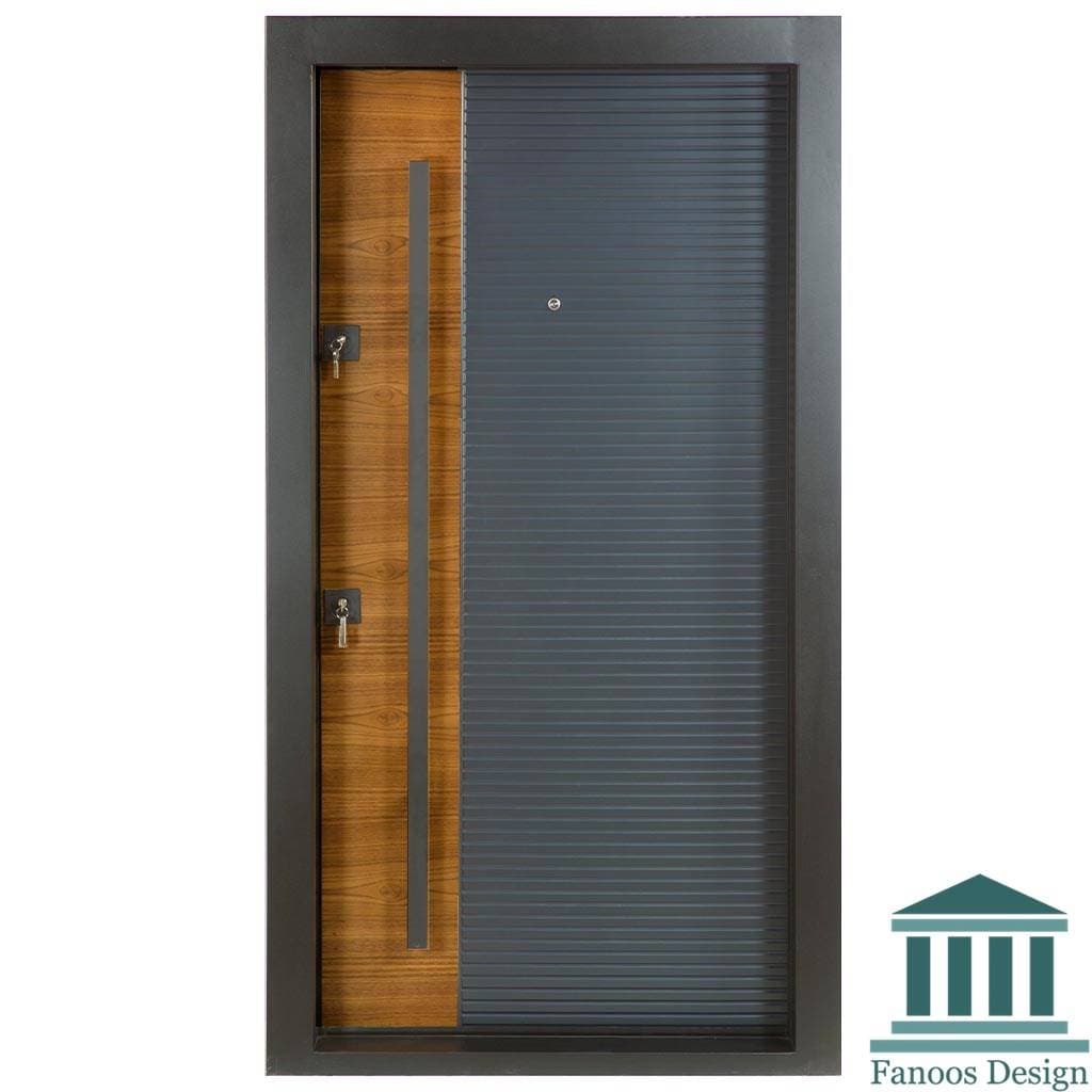 درب ضد سرقت مدرن با طرح چوب – کد 30491