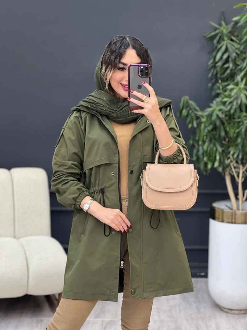 بارانی ژیله دار آستین کش کد 5399 — تصویر ۶