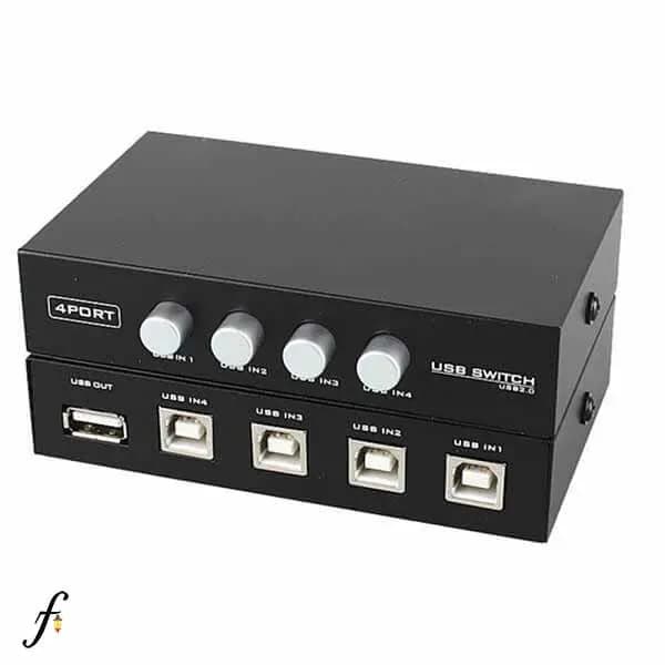 دیتا سوییچ 1 به 4 USB پرینتری دستی