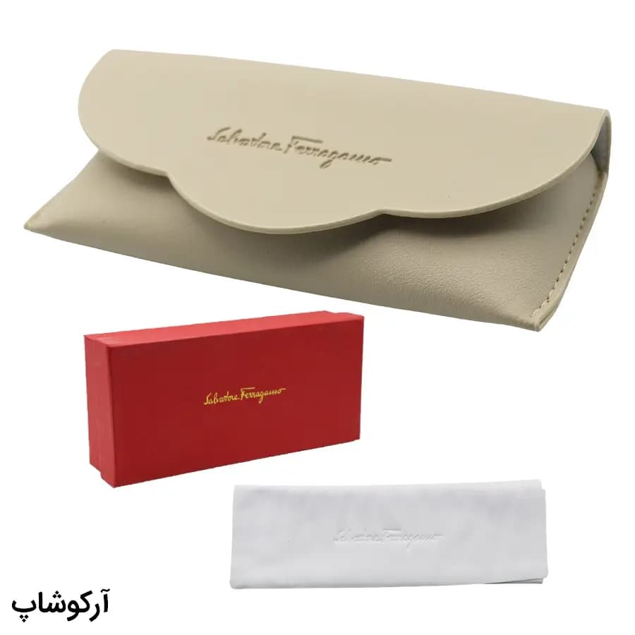 پک و کیف اورجینال عینک برند سالواتوره فراگامو (Salvatore Ferragamo) با تمام تجهیزات مدل 993082