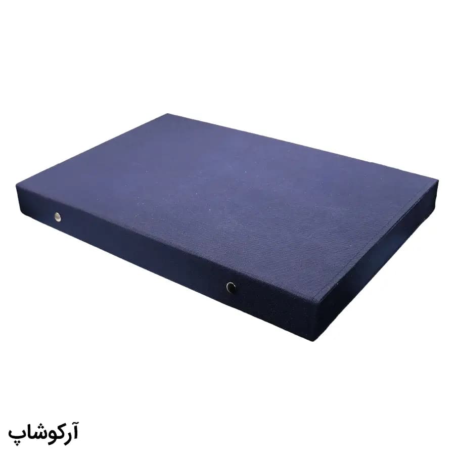 باکس و جعبه 18 تایی عینک طبی با رنگ آبی تیره (سرمهای) و جنس پارچهای اسپان (فایل) مدل 993038 — تصویر ۲