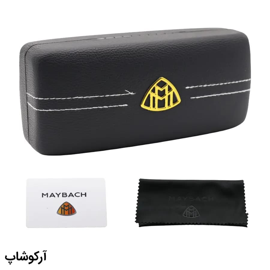 پک اورجینال (بدون کارتن) عینک برند میباخ (MAYBACH) با رنگ مشکی و تمام تجهیزات مدل 992385-1