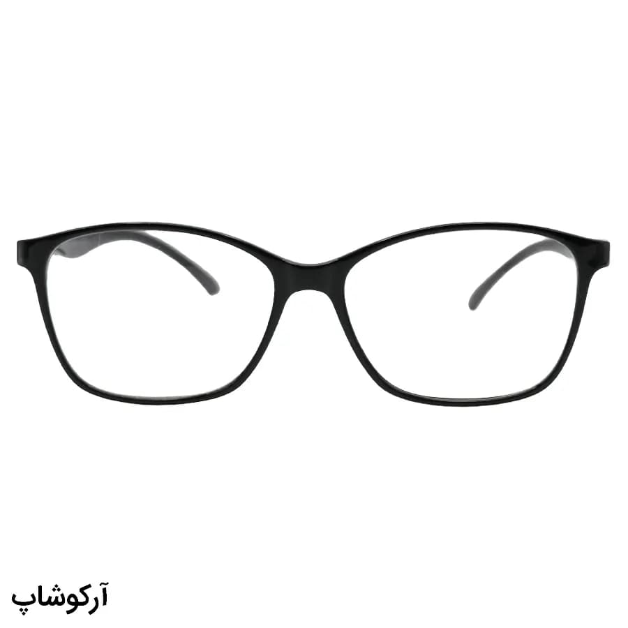 عینک طبی OPTICALL با فریم رنگ مشکی براق، مستطیلی شکل، جنس TR و ساخت ترکیه مدل MOD127 — تصویر ۳