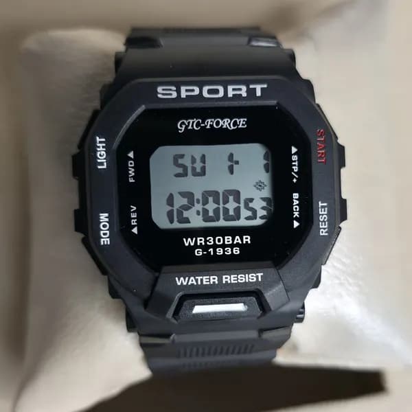 ساعت مچی اسپورت GTC-FORCE دیجیتال مشکی مدل G-1936 (ضدآب ) — تصویر ۷