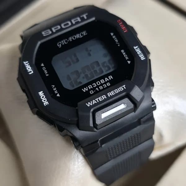 ساعت مچی اسپورت GTC-FORCE دیجیتال مشکی مدل G-1936 (ضدآب ) — تصویر ۸