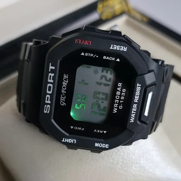 ساعت مچی اسپورت GTC-FORCE دیجیتال مشکی مدل G-1936 (ضدآب ) — تصویر ۱۱