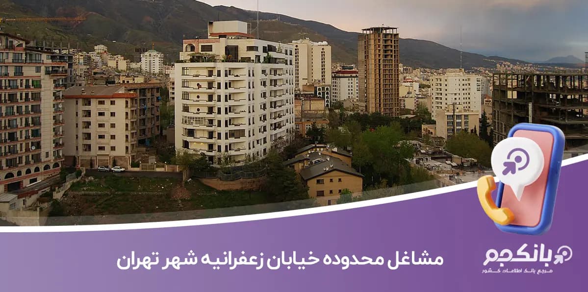 اطلاعات مشاغل محدوده خیابان زعفرانیه شهر تهران