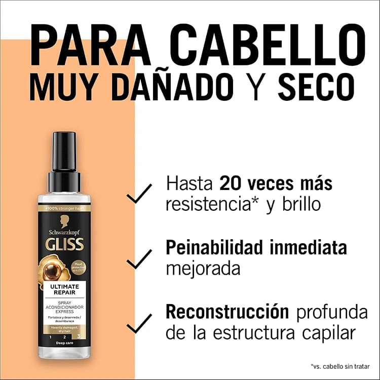 اسپری مو GLISS مدل Ultimate Repair حجم 200 میلی لیتر — تصویر ۵