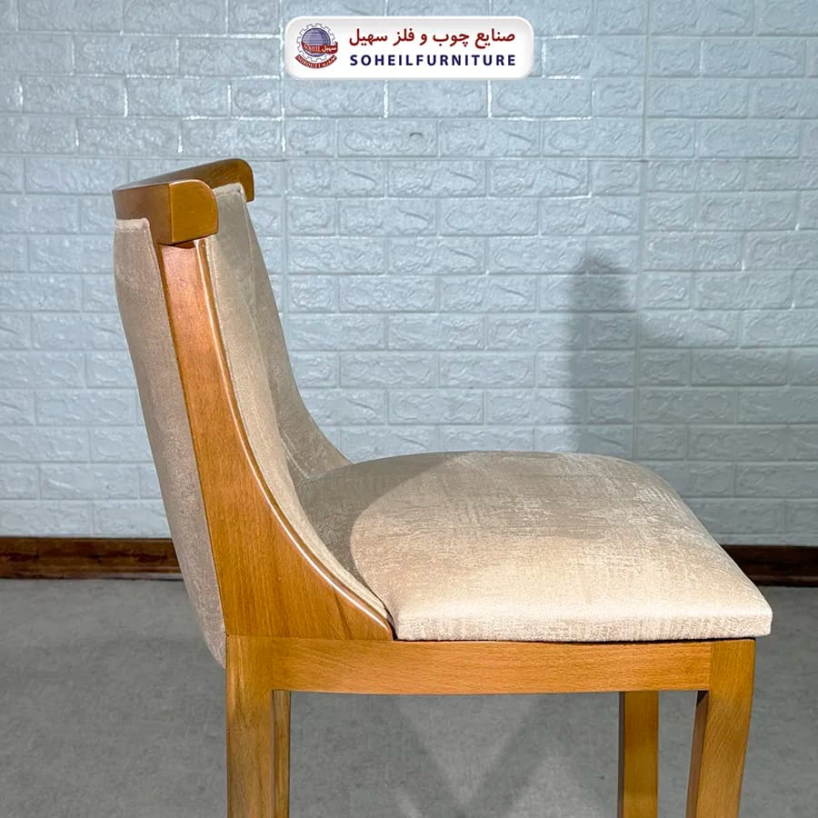 صندل اپن چوبی پشت پارچه سهیل — تصویر ۶