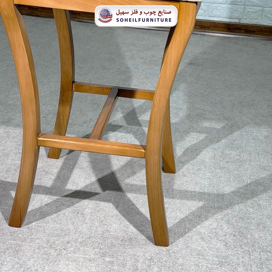 صندل اپن چوبی پشت پارچه سهیل — تصویر ۳