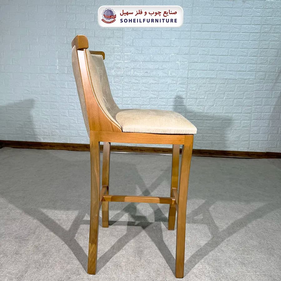 صندل اپن چوبی پشت پارچه سهیل — تصویر ۷