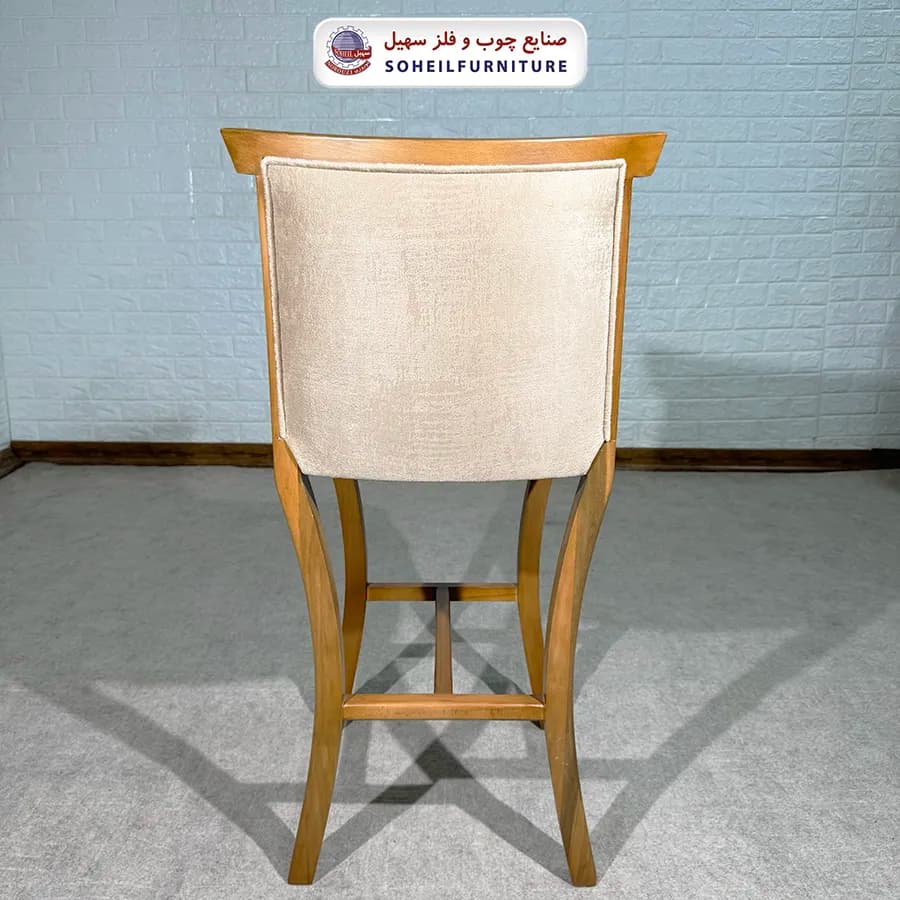 صندل اپن چوبی پشت پارچه سهیل — تصویر ۸