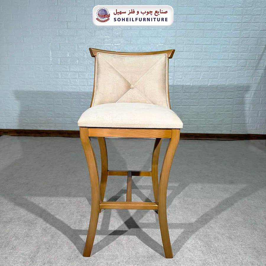 صندل اپن چوبی پشت پارچه سهیل — تصویر ۲