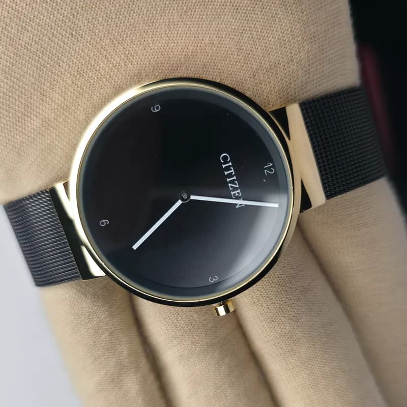 ساعت مچی عقربه ای مردانه سیتیزن مشکی طلایی مدل S1298G — تصویر ۶