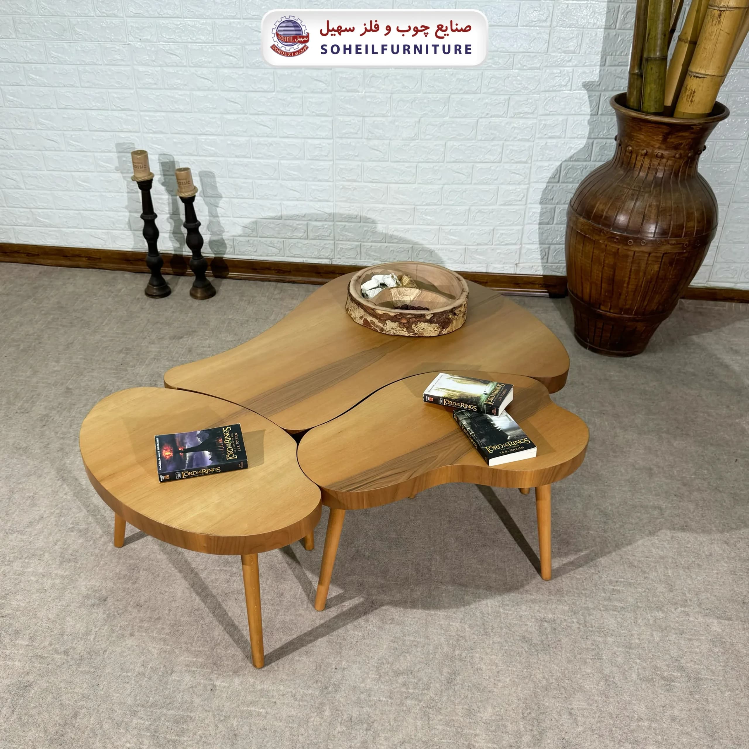جلومبل چوبی 3 تیکه مدل راشیک سهیل