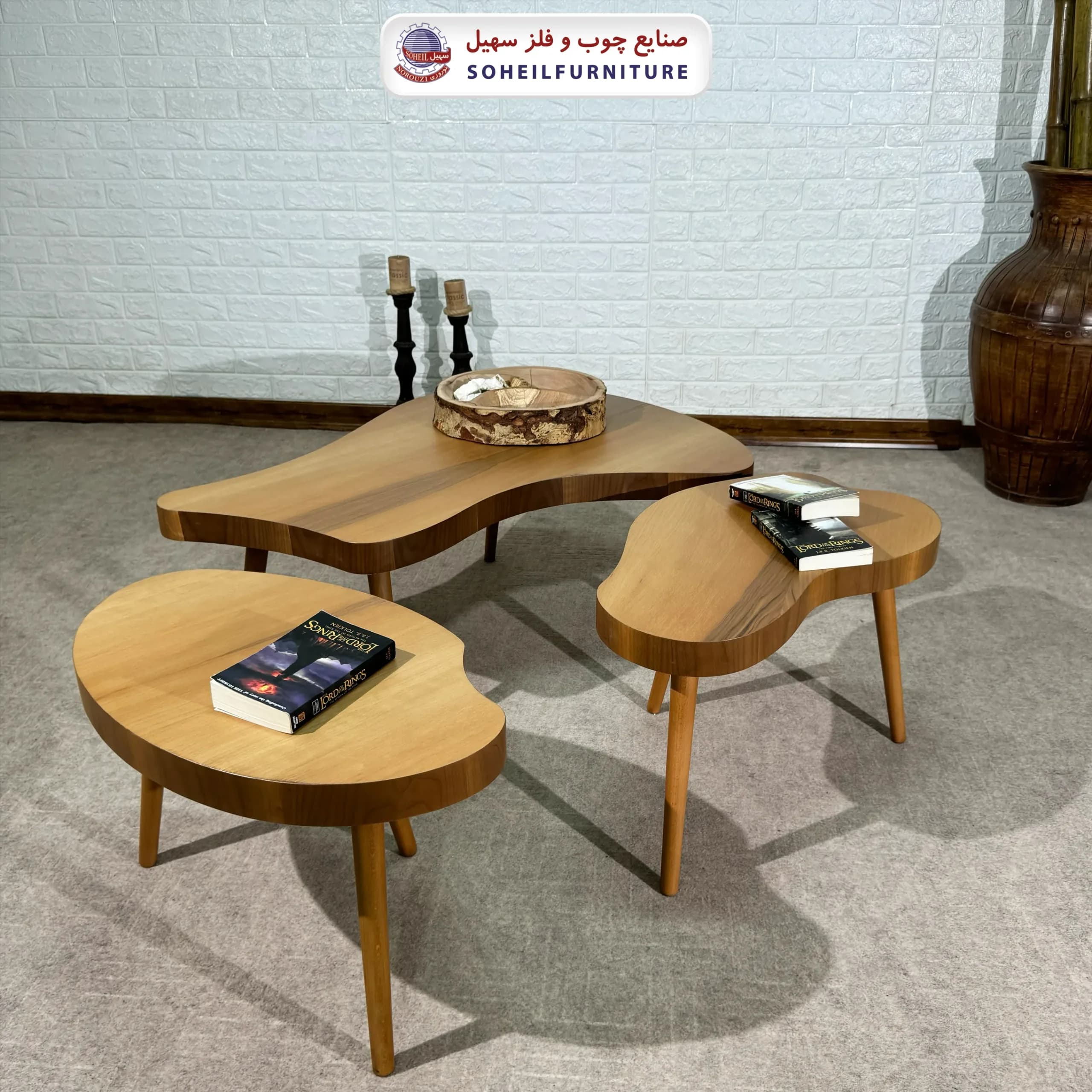 جلومبل چوبی 3 تیکه مدل راشیک سهیل — تصویر ۳