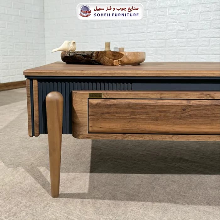 میز جلو مبلی چوبی مدرن کشودار مدل 0091 سهیل — تصویر ۳
