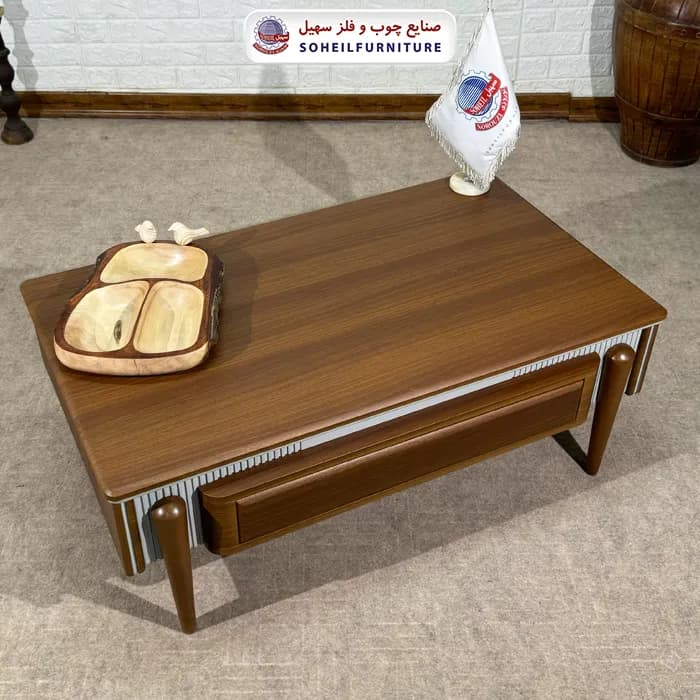 میز جلو مبلی چوبی مدرن کشودار مدل 0091 سهیل — تصویر ۶
