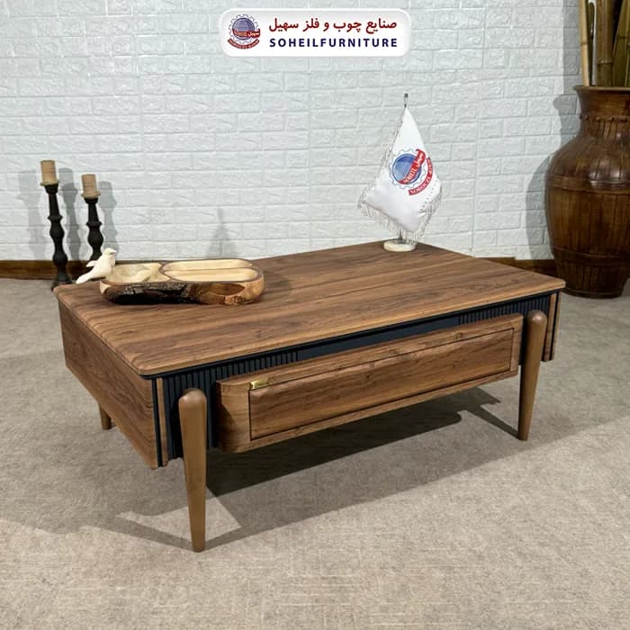 میز جلو مبلی چوبی مدرن کشودار مدل 0091 سهیل
