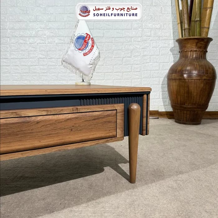 میز جلو مبلی چوبی مدرن کشودار مدل 0091 سهیل — تصویر ۲