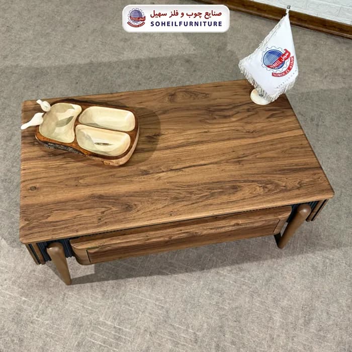 میز جلو مبلی چوبی مدرن کشودار مدل 0091 سهیل — تصویر ۴