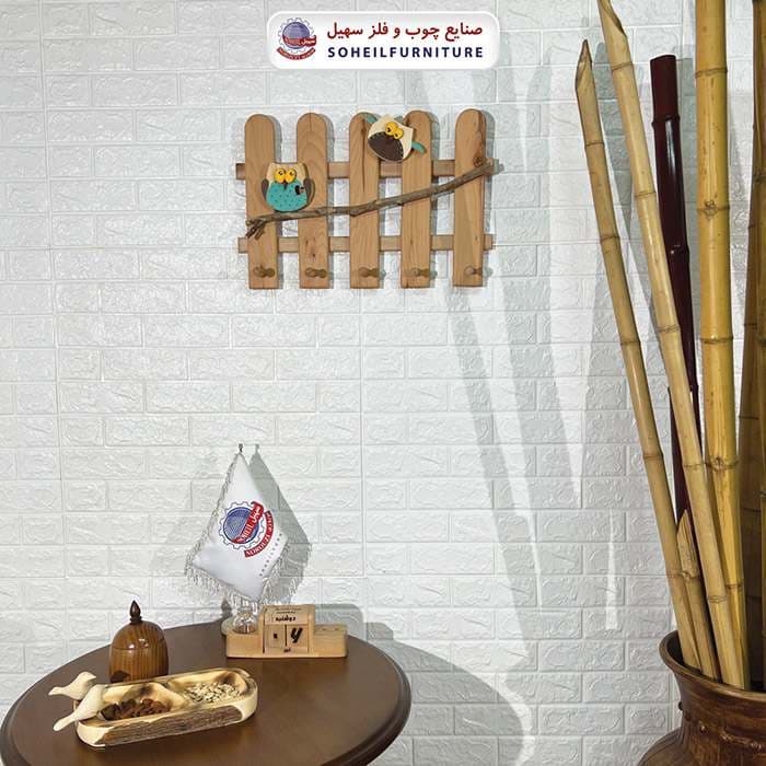 جالباسی دیواری فانتزی چوبی مدل جغد سهیل (چوب لباسی فانتزی) — تصویر ۷