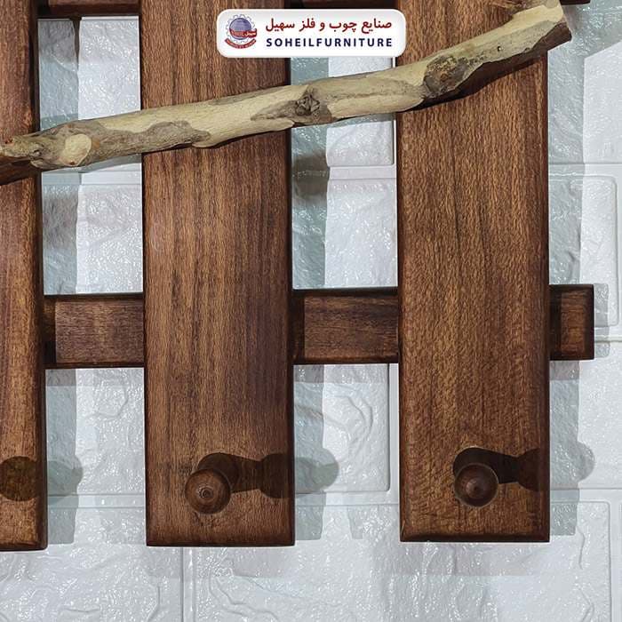 جالباسی دیواری فانتزی چوبی مدل جغد سهیل (چوب لباسی فانتزی) — تصویر ۲