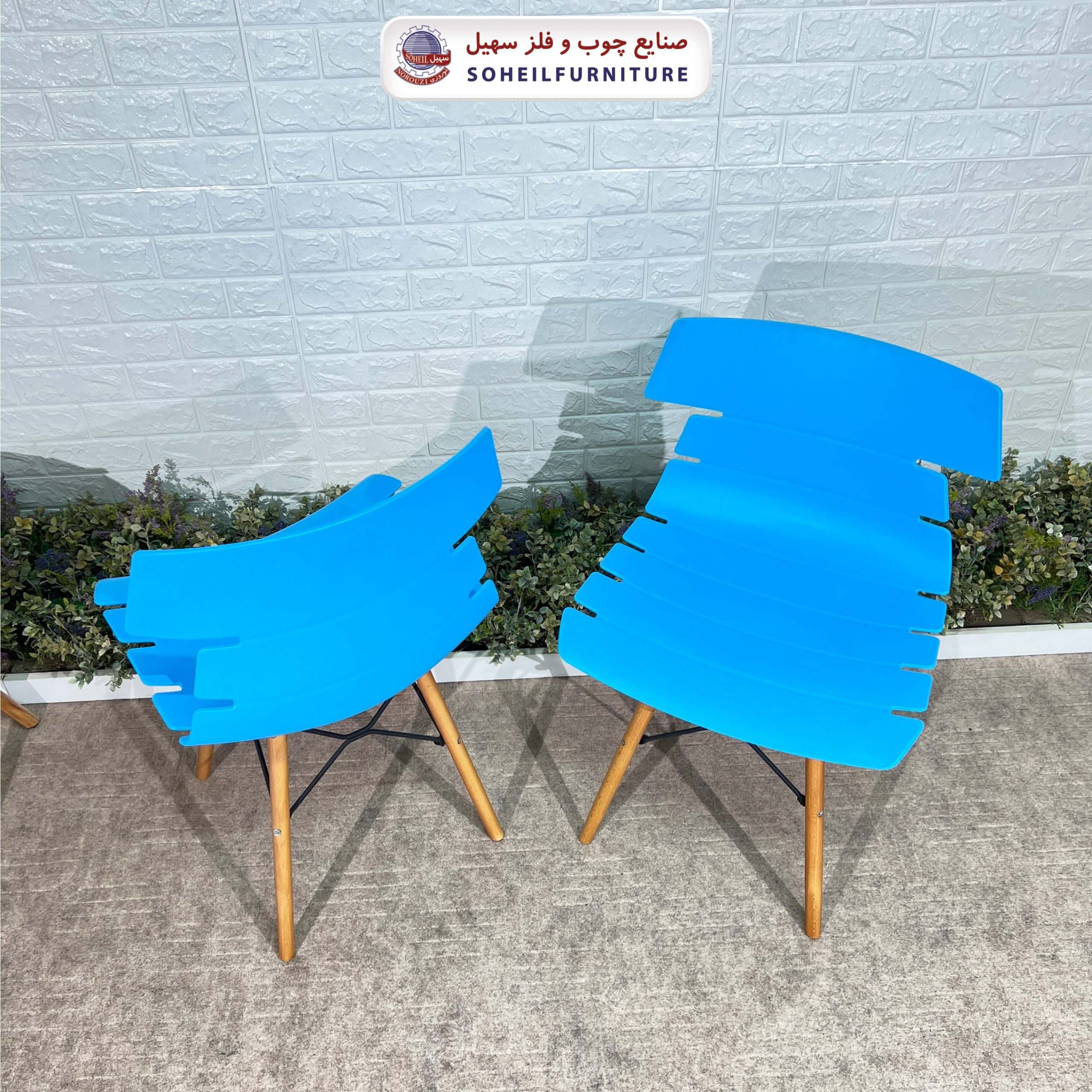 صندلی چوبی ایفلی مدرن مدل مرجان سهیل (صندلی فایبرگلاس نشکن) — تصویر ۳