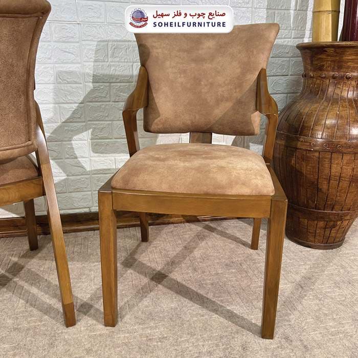 صندلی ناهارخوری چوبی مدرن مدل پیچک سهیل — تصویر ۵