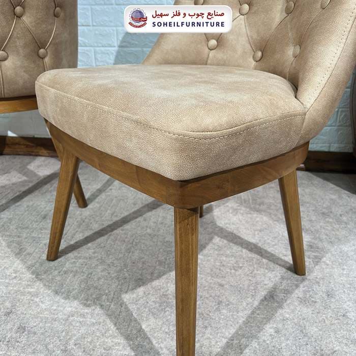 صندلی ناهارخوری چوبی مدرن مدل یاشیل سهیل — تصویر ۳